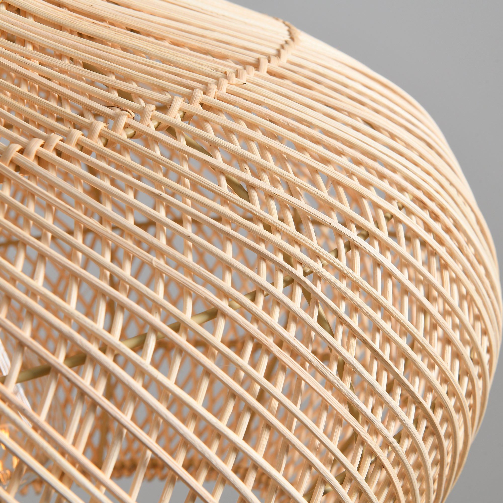 14" Xavier Bohemian Handwoven Rattan Island Pendant Light