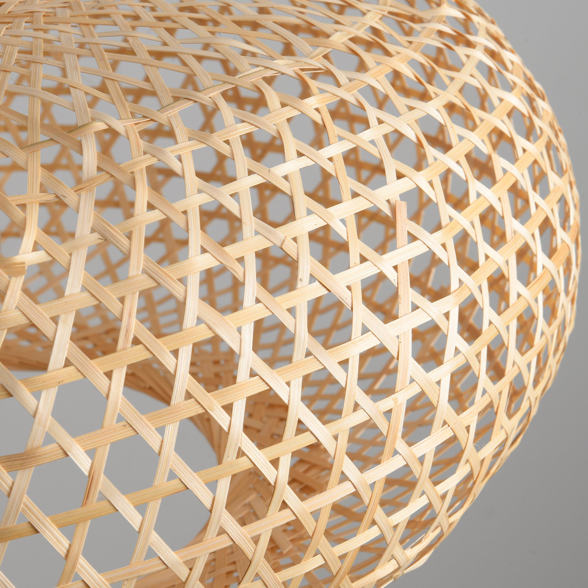 22" Vincent Bohemian Handwoven Bamboo Island Pendant Light