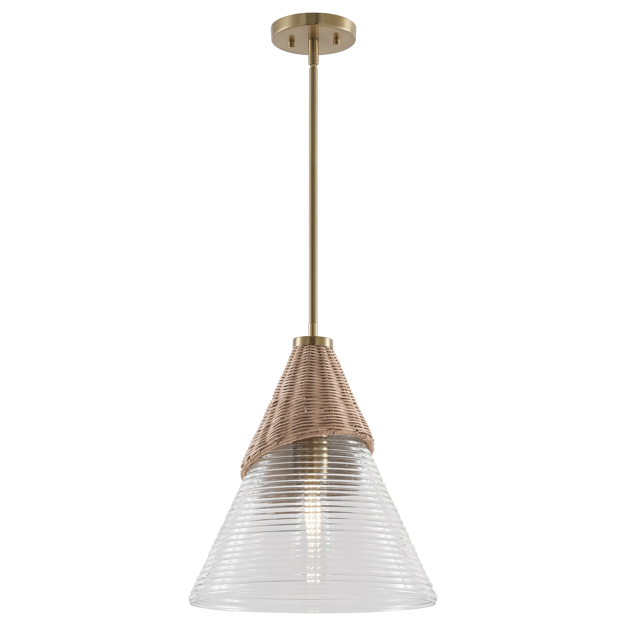 Colin 1-Light Golden Bohemian Island Pendant Light