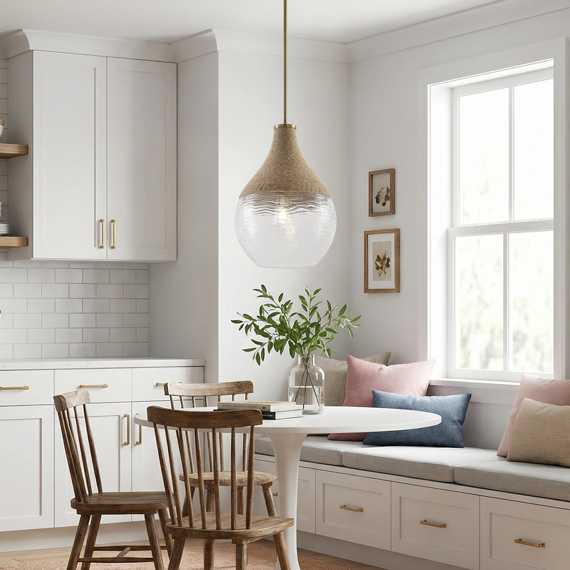 Colby 1-Light Golden Bohemian Island Pendant Light