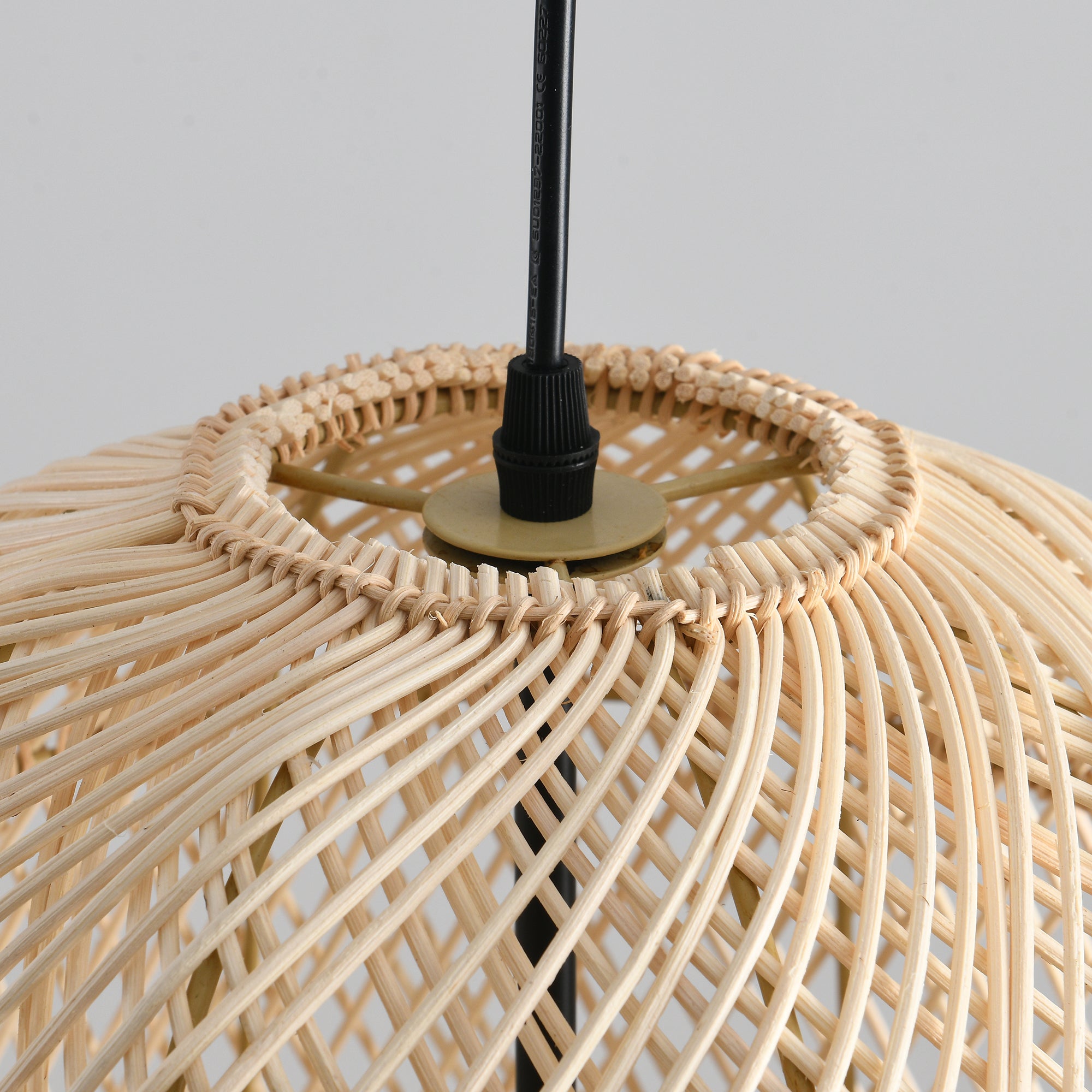18" Tobias Bohemian Handwoven Rattan Island Pendant Light