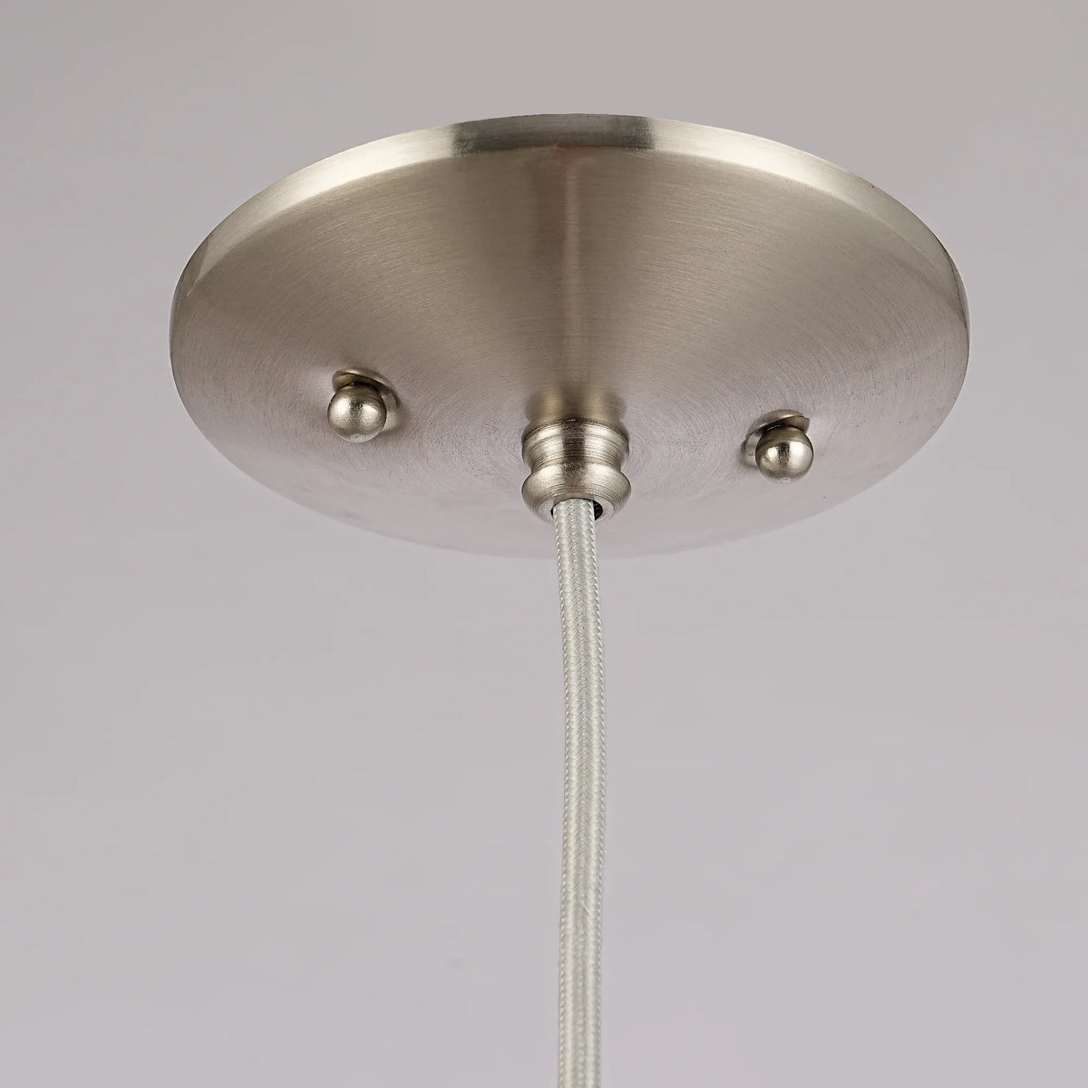 Brushed nickel ceiling canopy for a pendant light fixture