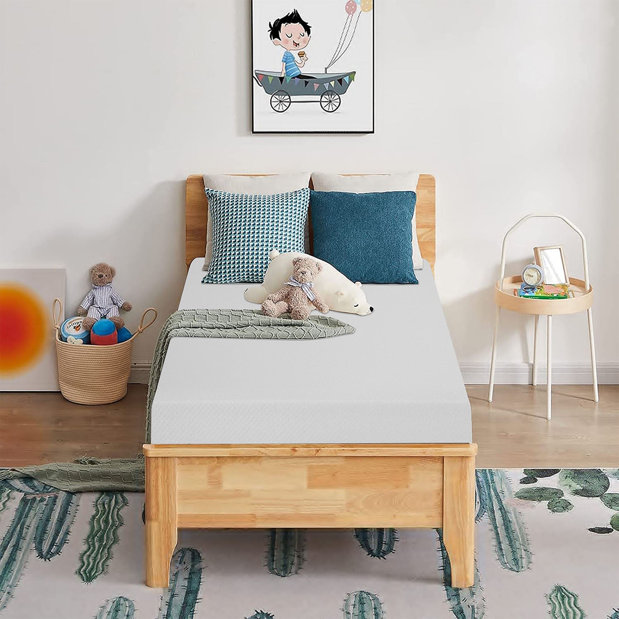 Artemisia 8" White Memory Foam Medium Firm Mattress with 2” Gel Infused Memory Foam