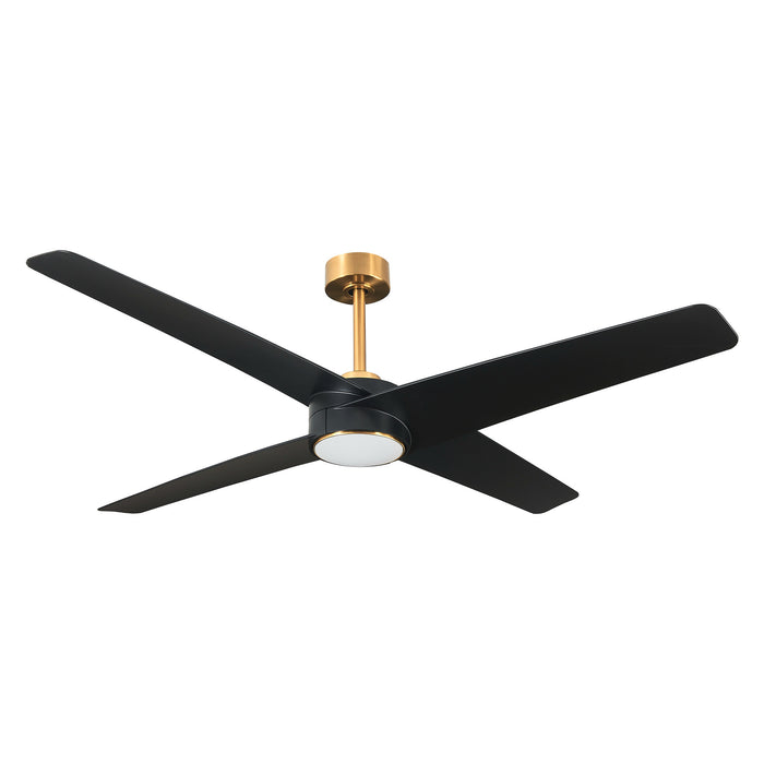 60" Parvez Modern DC Motor Downrod Mount Reversible Ceiling Fan with Lighting and Remote Control