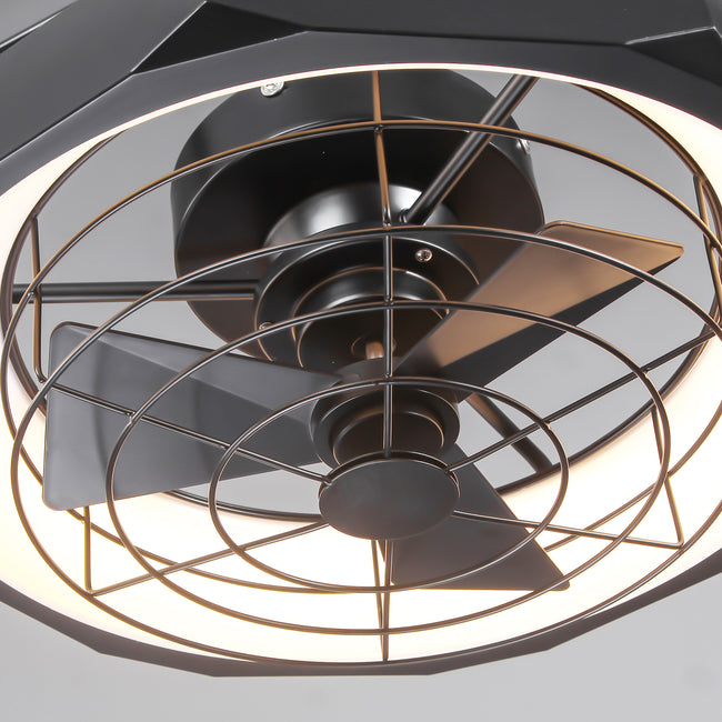 20 Inch Doris Downrod Fan Wall Mount Fan with LED Light and Remote Control