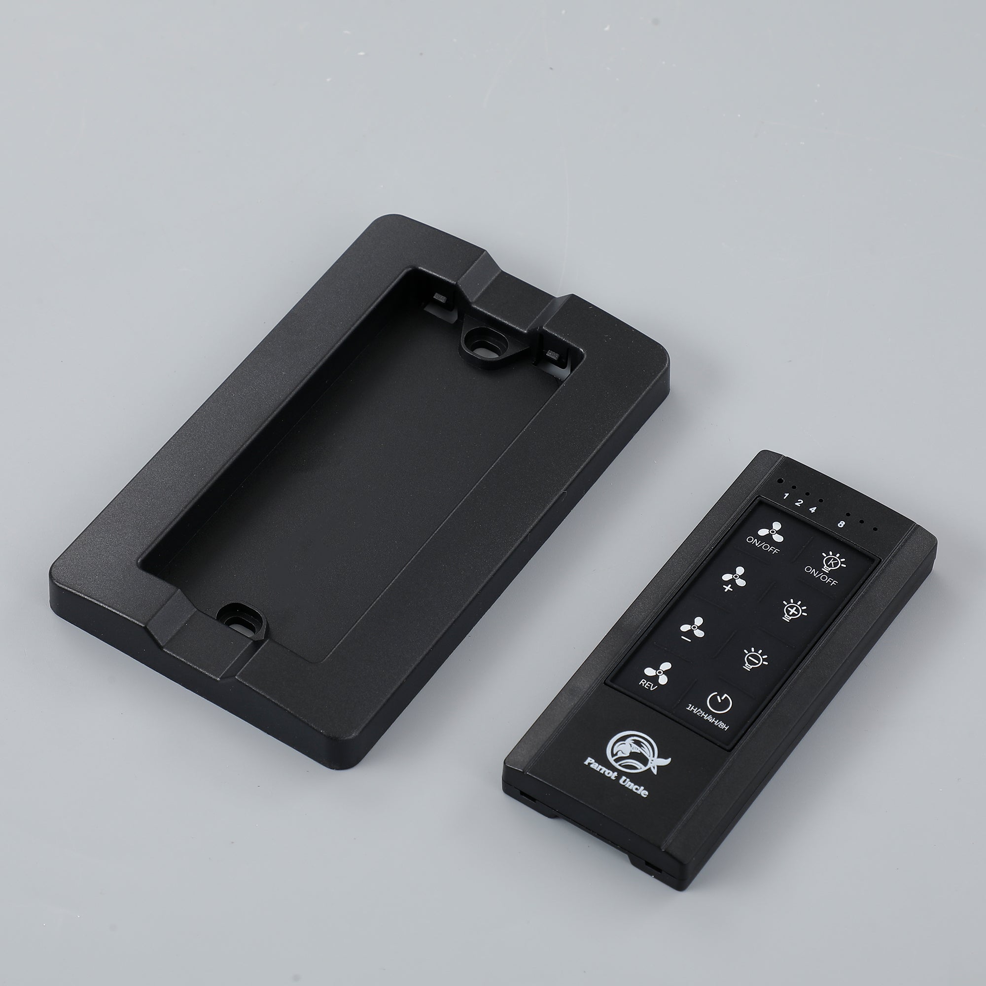 20 Inch Black Industrial Rotatable LED Downrod Fan Floor Fan with Remote Control