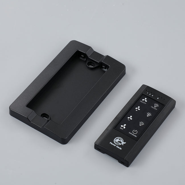 20 Inch Black Industrial Rotatable LED Downrod Fan Floor Fan with Remote Control