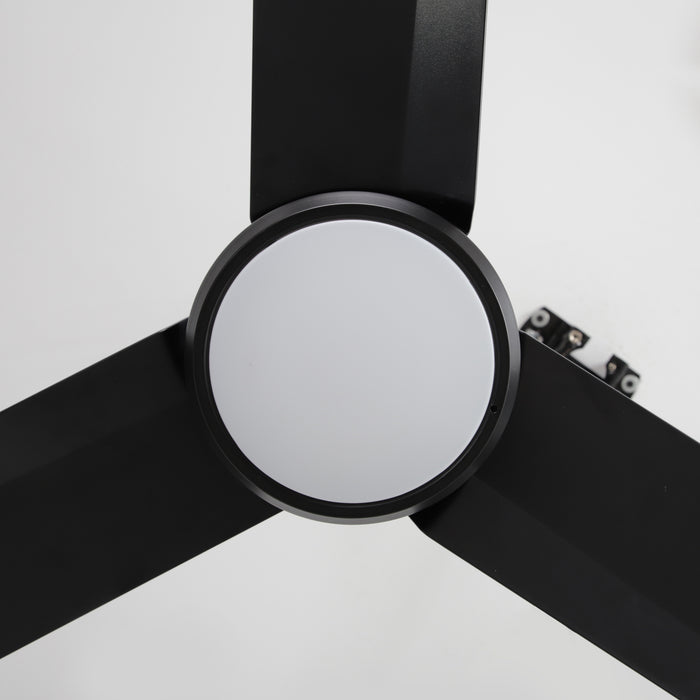 42 Inch Rhine Indoor/Wet Outdoor IP65 Black Anywhere Waterproof Ceiling Fan with LED Light and Convenient Hanging Hook