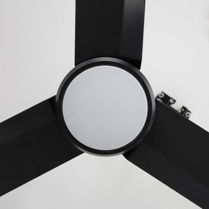 42 Inch Rhine Indoor/Wet Outdoor IP65 Black Anywhere Waterproof Ceiling Fan with LED Light and Convenient Hanging Hook