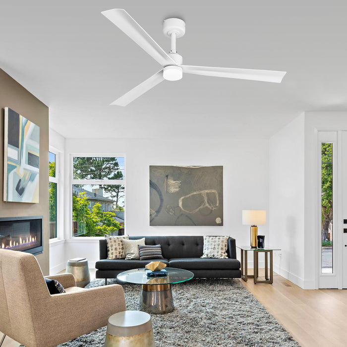 50 Inch Rae Modern Downrod Mount LED Ceiling Fan with Remote Control