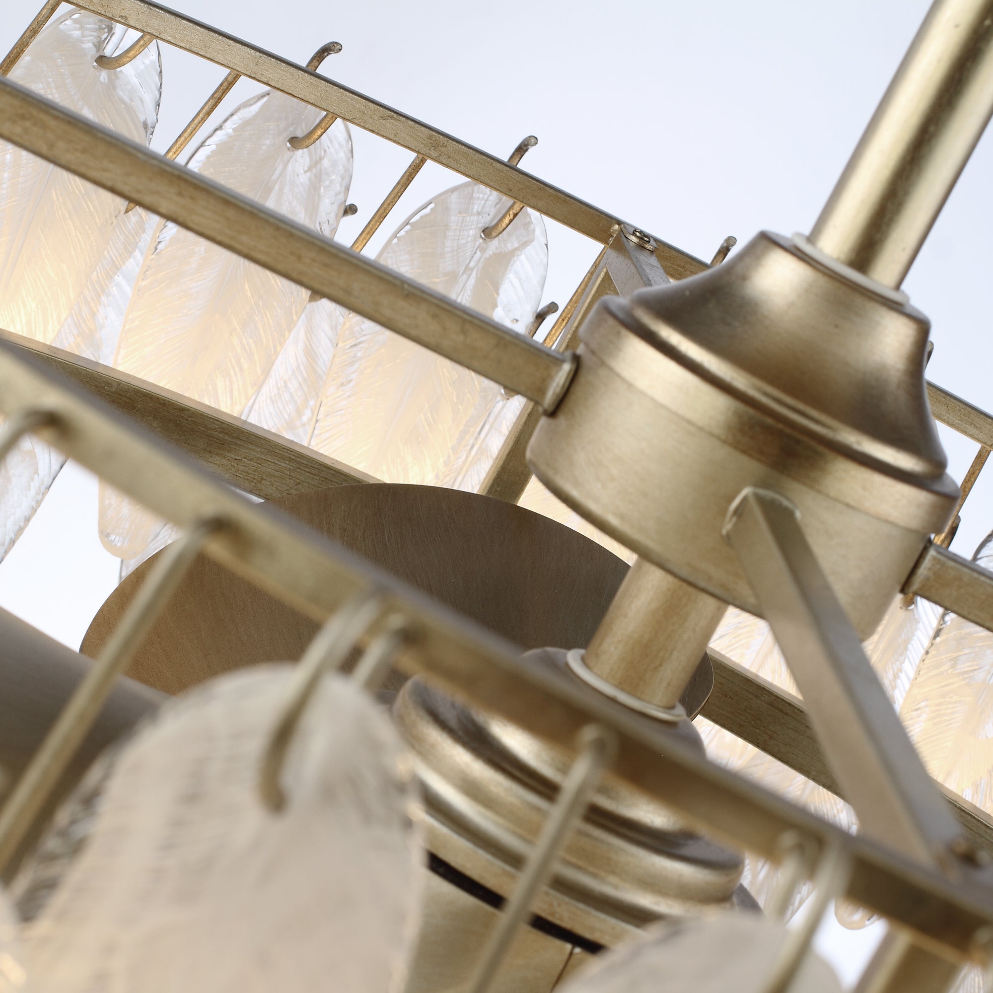 32 Inch Ogden Antique Silver Luxury Fandelier with Light and Remote Control