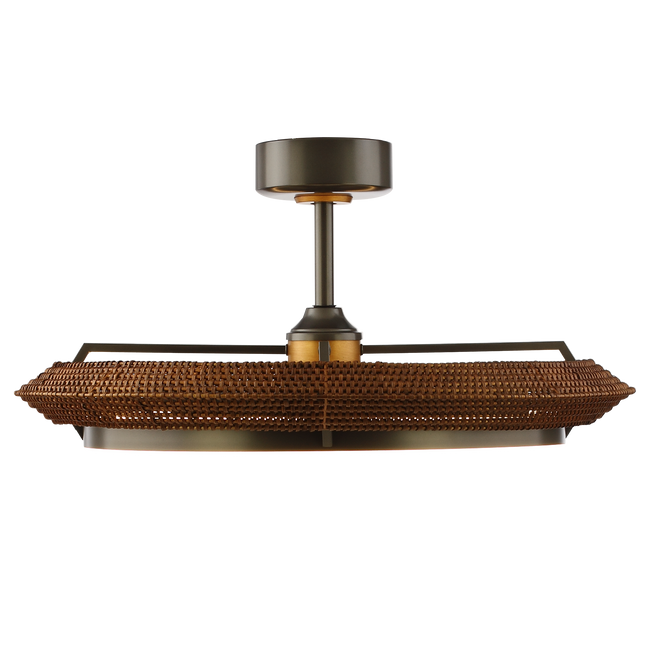 33 Inch Elijah Black-Charcoal Gray Luxury Fandelier with Light and Remote Control