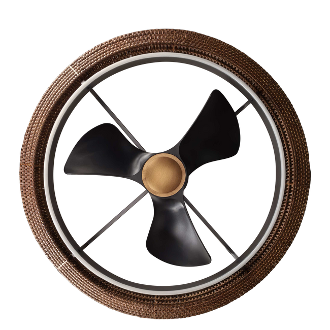 33 Inch Elijah Black-Charcoal Gray Luxury Fandelier with Light and Remote Control