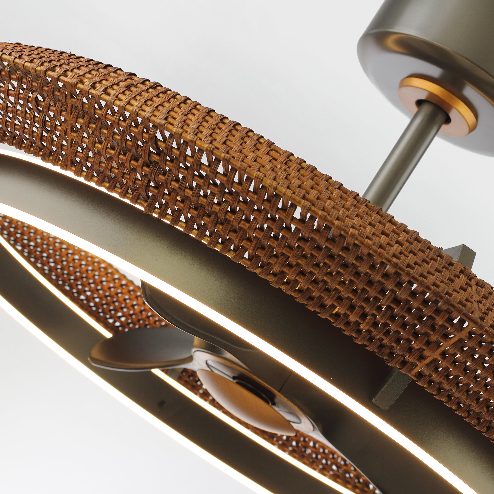 33 Inch Elijah Black-Charcoal Gray Luxury Fandelier with Light and Remote Control