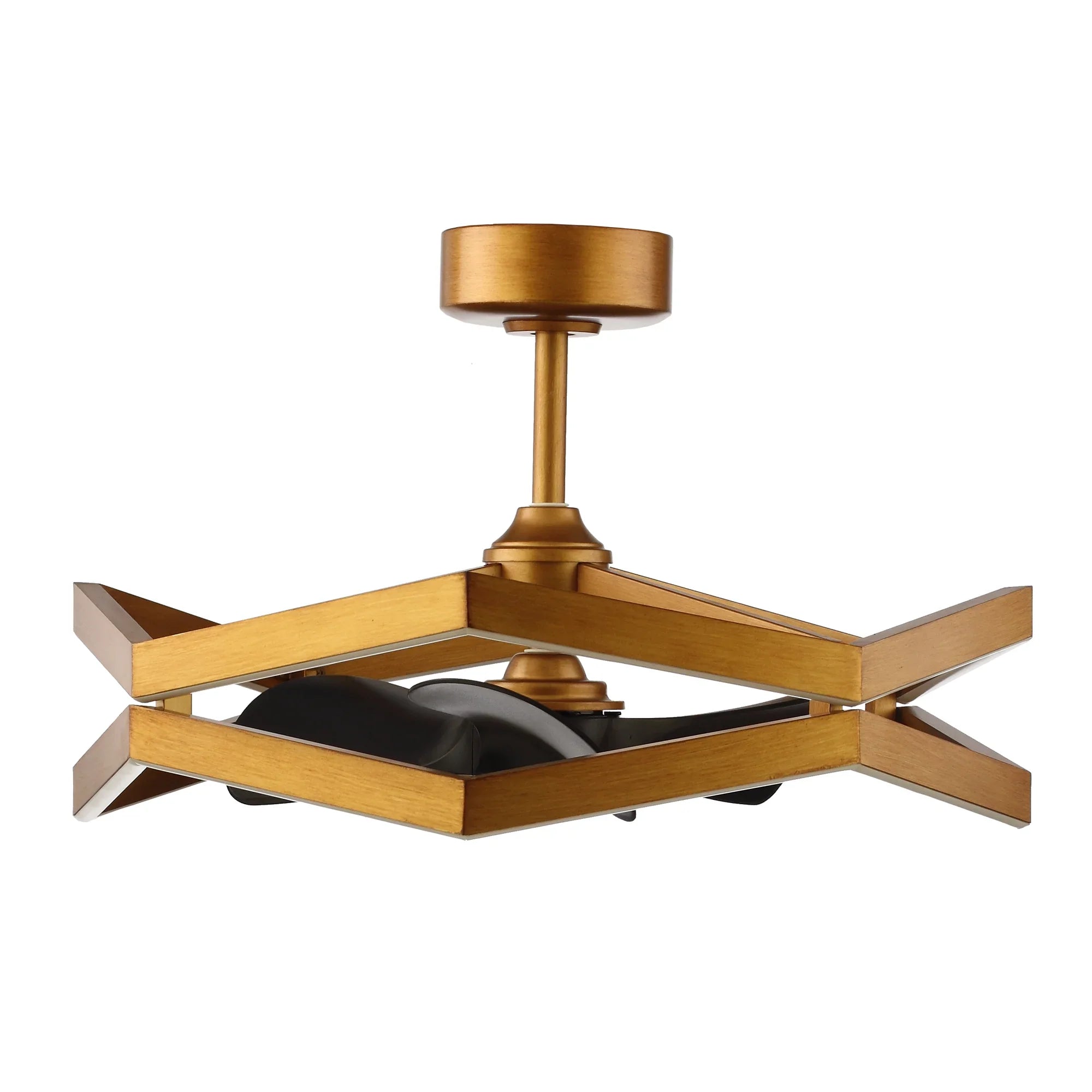 31 Inch Willie Antique Golden Luxury Fandelier with Light and Remote Control