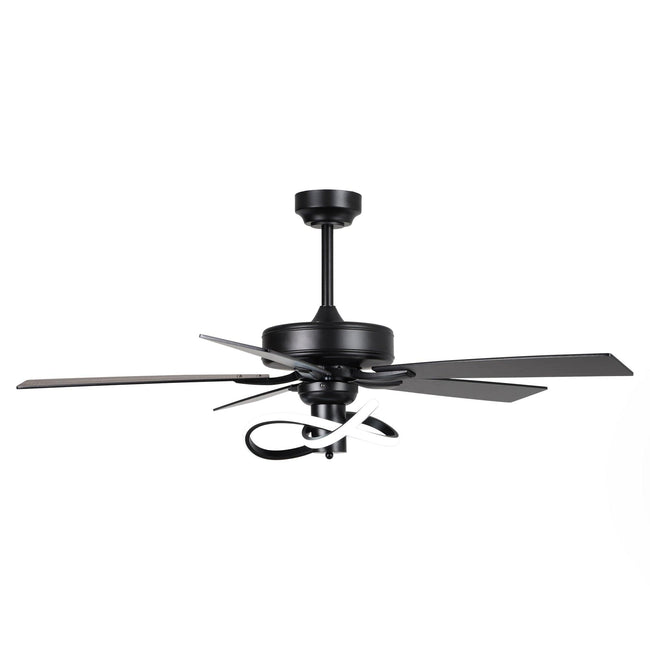 Ventilador de techo moderno Oregon DC de 52 pulgadas con motor y varilla bajante y luz LED
