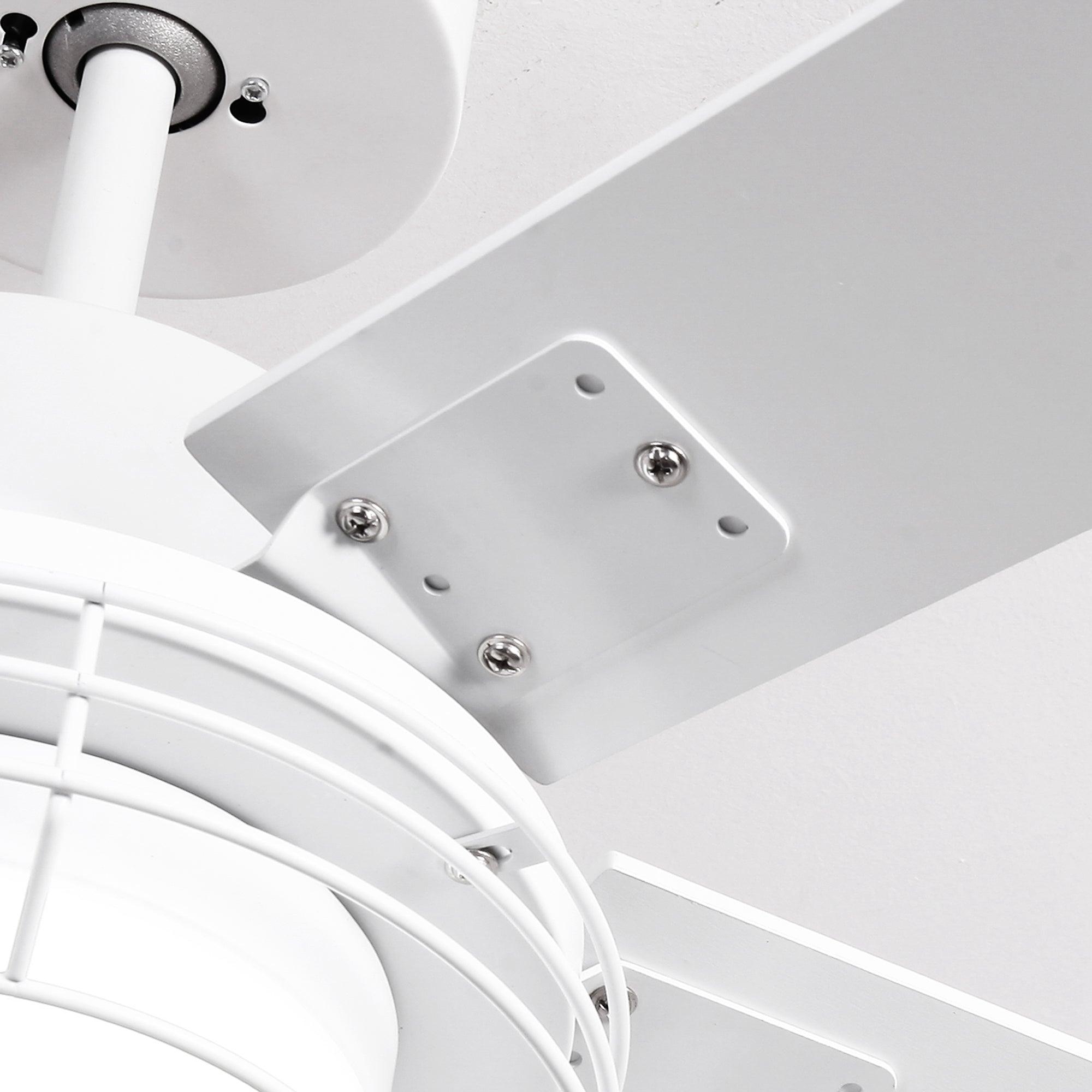 Ventilador de techo industrial Bernice de 52 pulgadas con motor de CC, luz LED y control remoto.