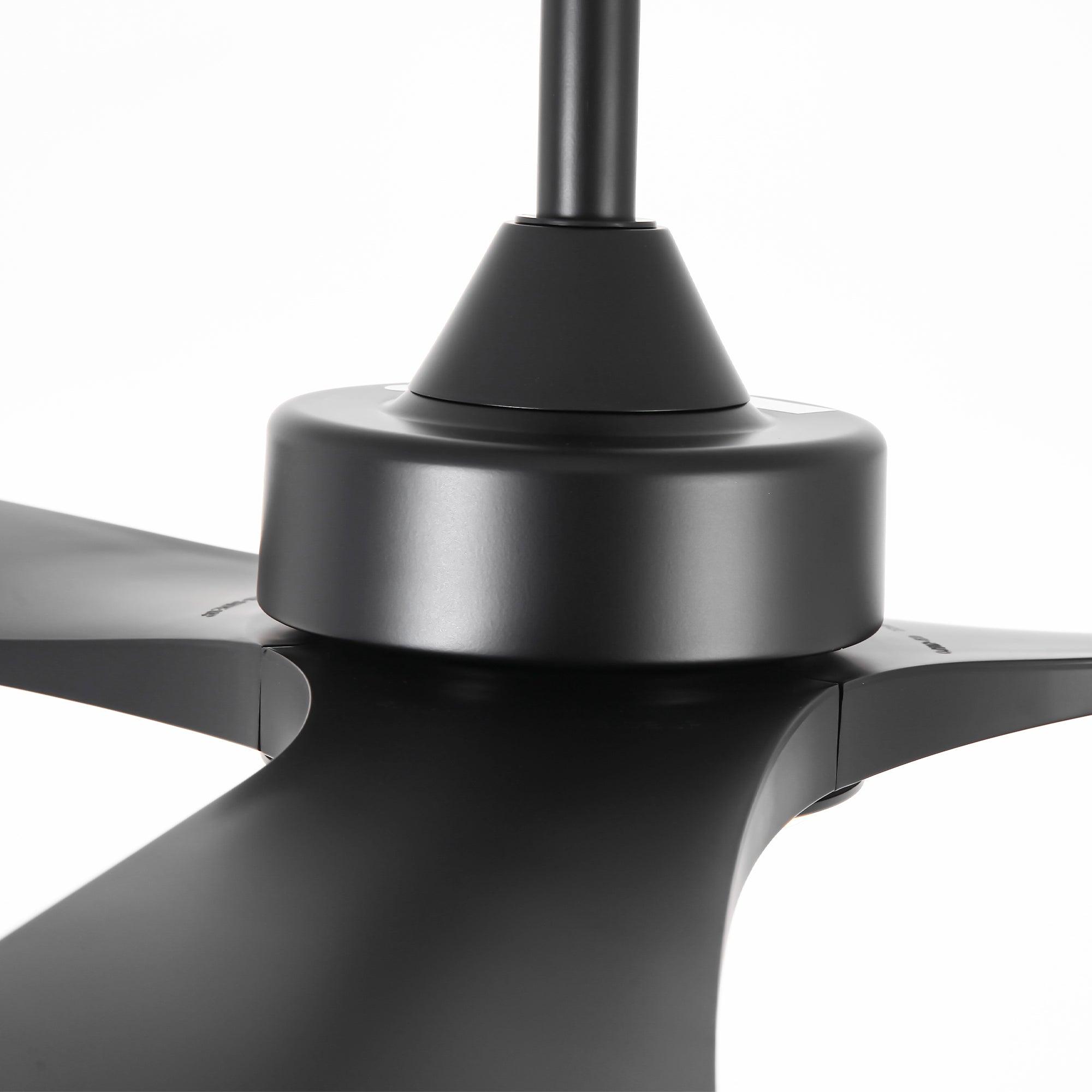 Ventilador de techo moderno Alexi DC de 60 pulgadas con motor y varilla descendente y luz LED