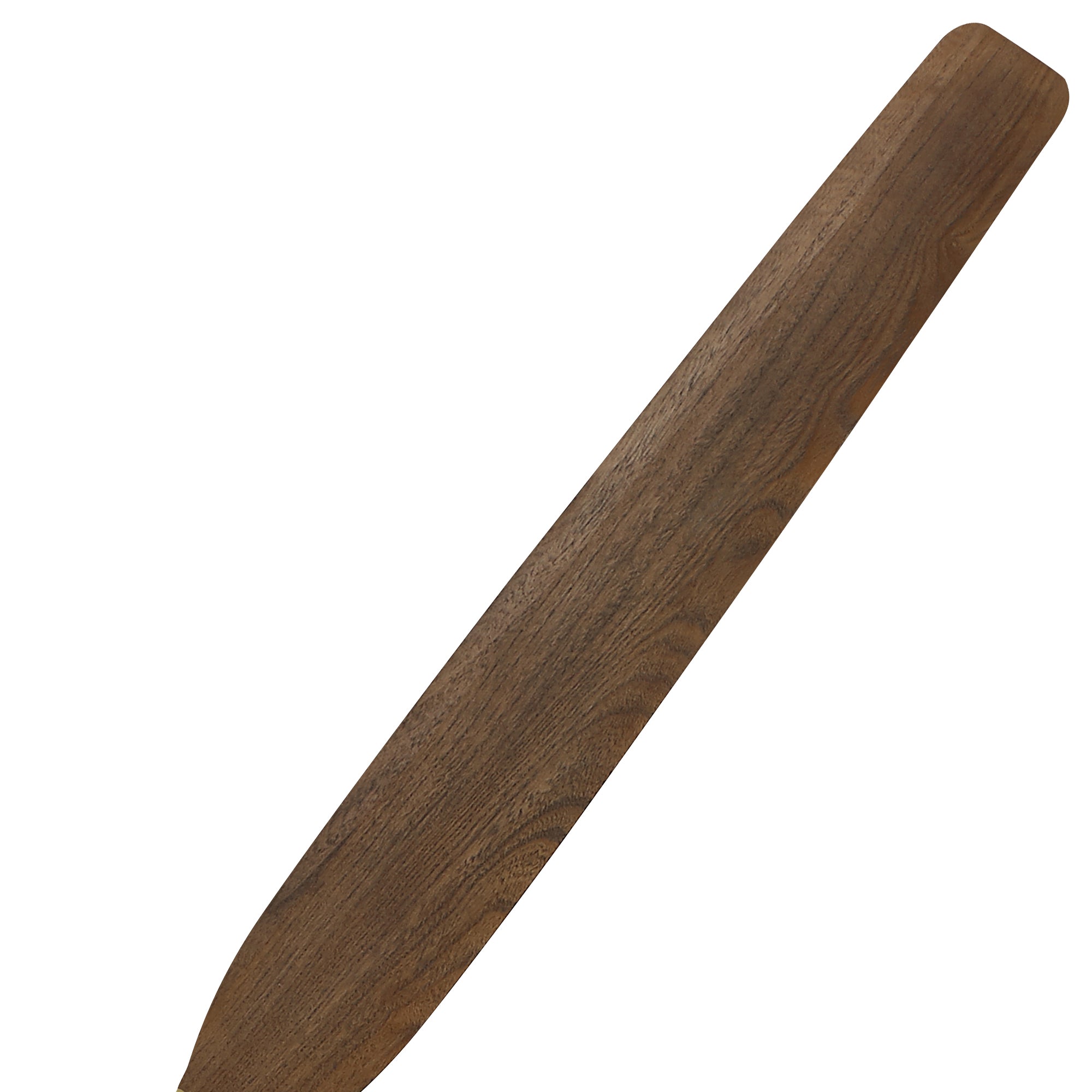 84" Soft Brass  Solid Wood Blades Downrod Mount Large Ceiling Fan
