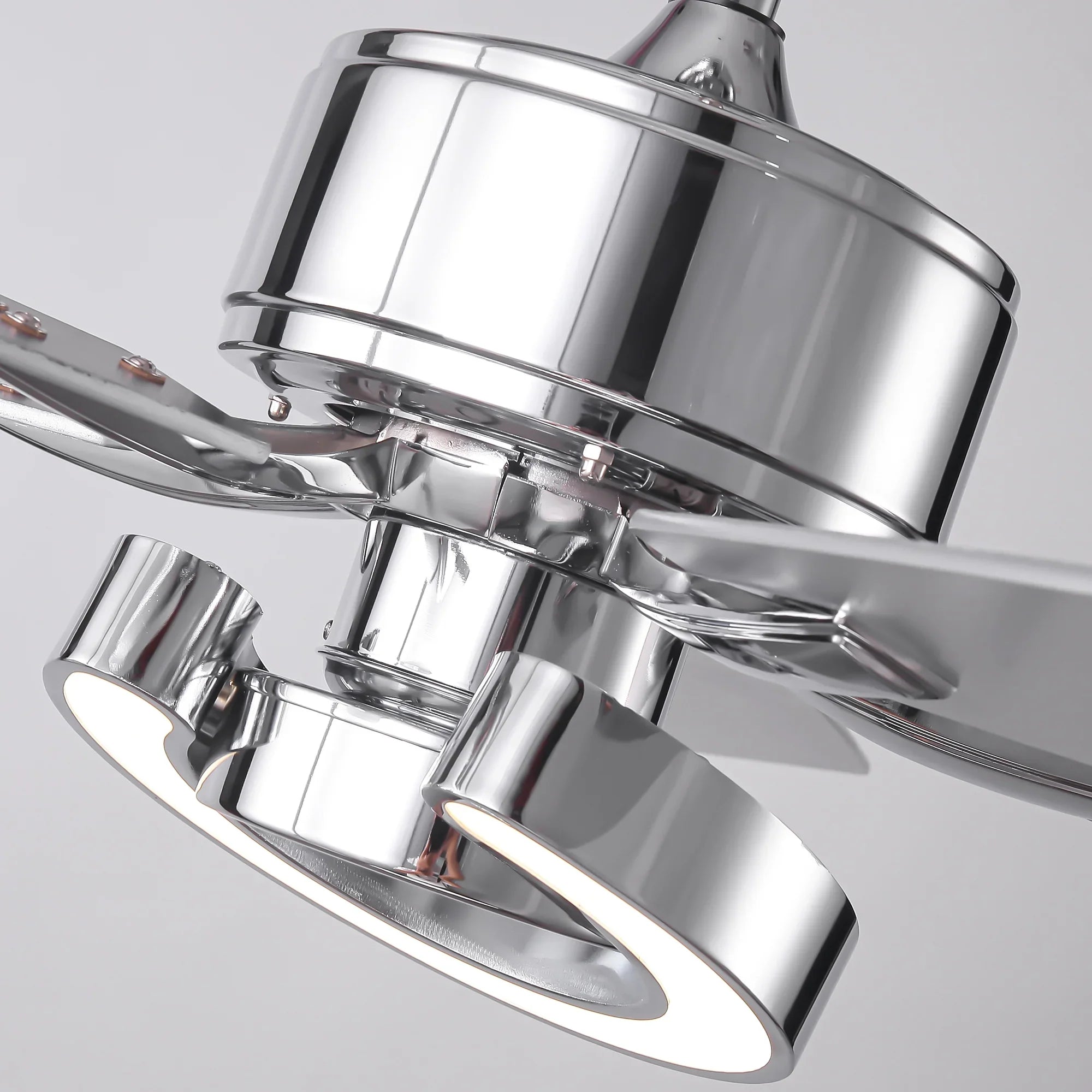 52 Inch Arlen Double-sided Blades Downrod Mount LED Ceiling Fan with Remote Control