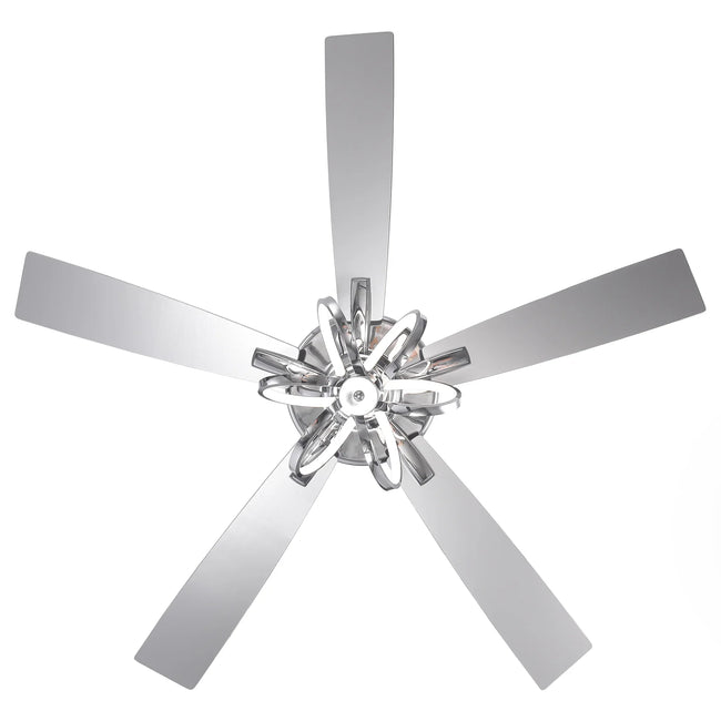 52 Inch Levi Double-sided Blades Downrod Mount LED Ceiling Fan with Remote Control