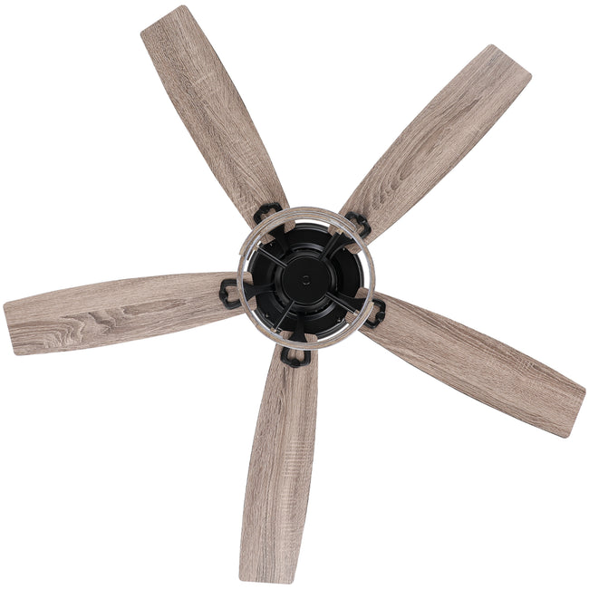 52 Inch Rita Double-sided Blades Downrod Mount LED Ceiling Fan with Remote Control