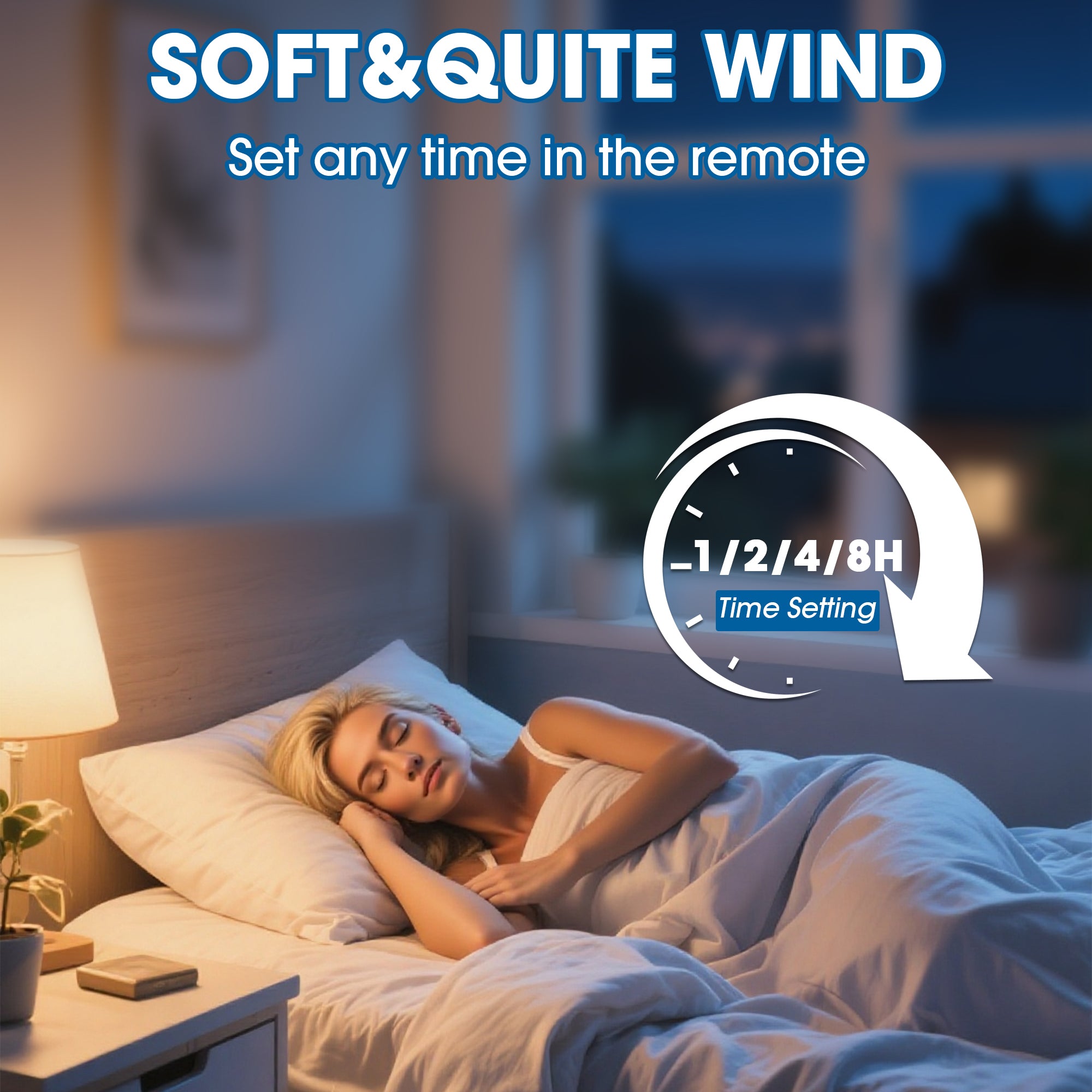 52 Inch Rita Double-sided Blades Downrod Mount LED Ceiling Fan with Remote Control