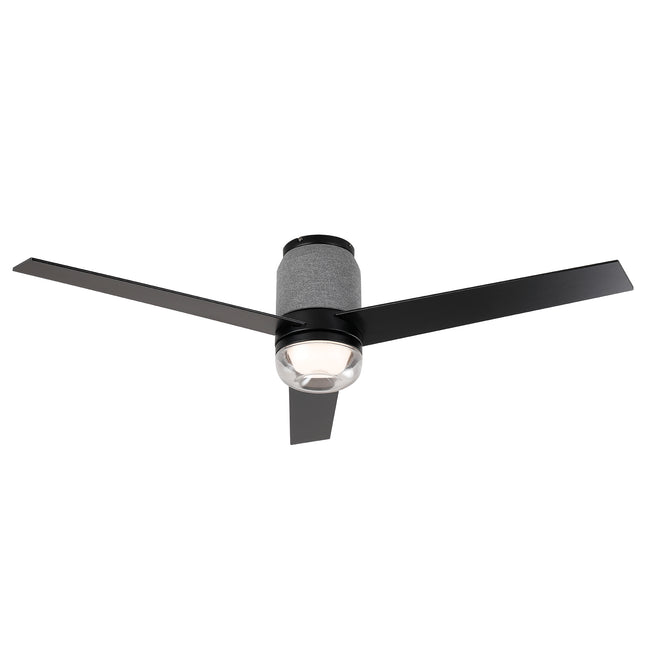 52 Inch Pearl Black RGB LED Smart Fan with Remote App and Voice Control