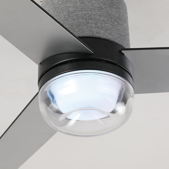 52 Inch Pearl Black RGB LED Smart Fan with Remote App and Voice Control