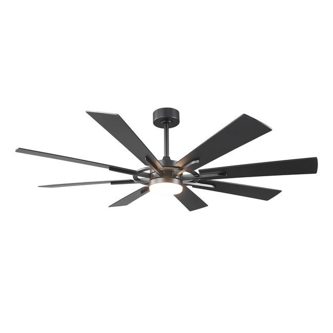 60 Inch 72 Inch Windmill Downrod Mount LED Ceiling Fan with Remote and APP Control