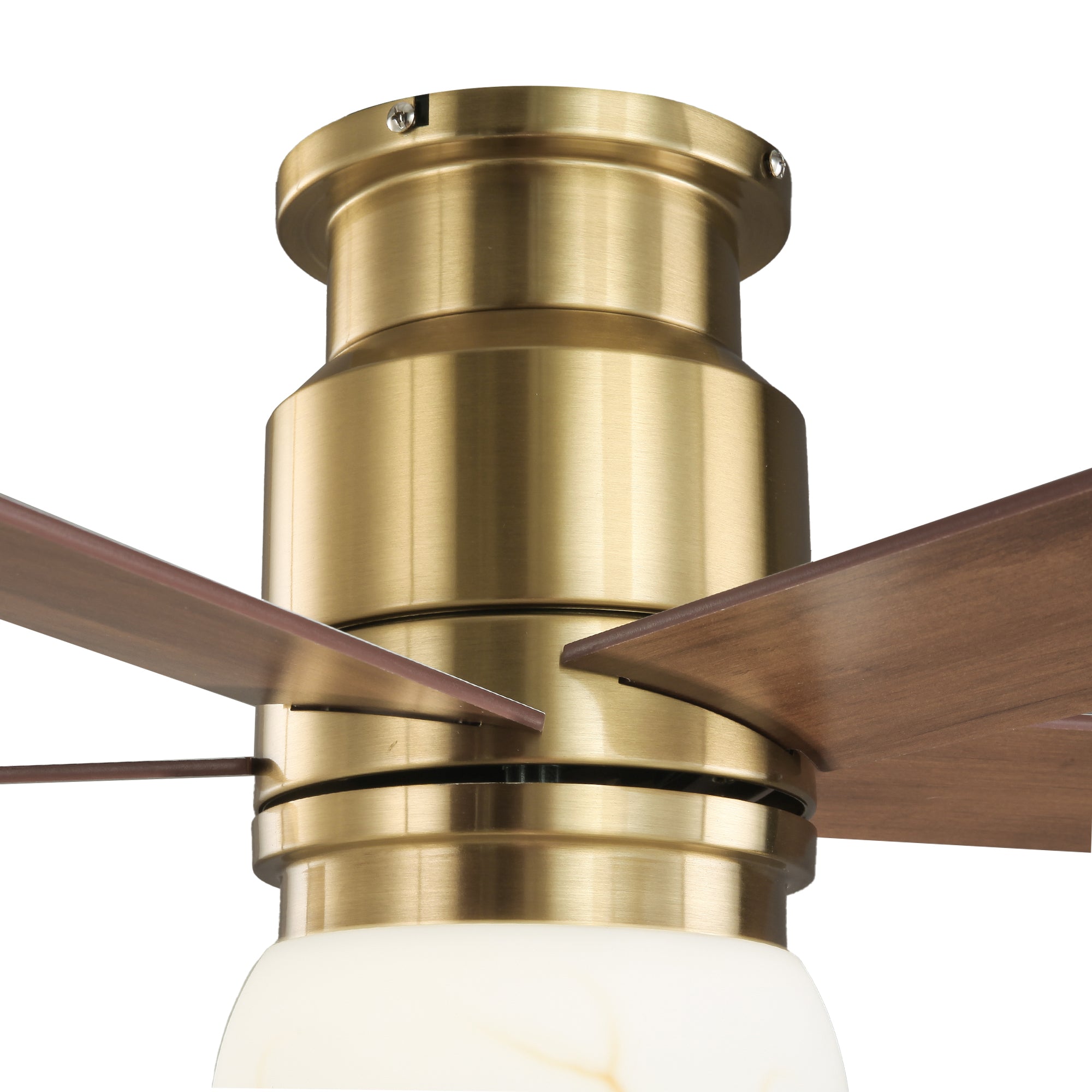 52 Inch Fanny Double-sided Blades Flush Mount LED Ceiling Fan with Remote Control