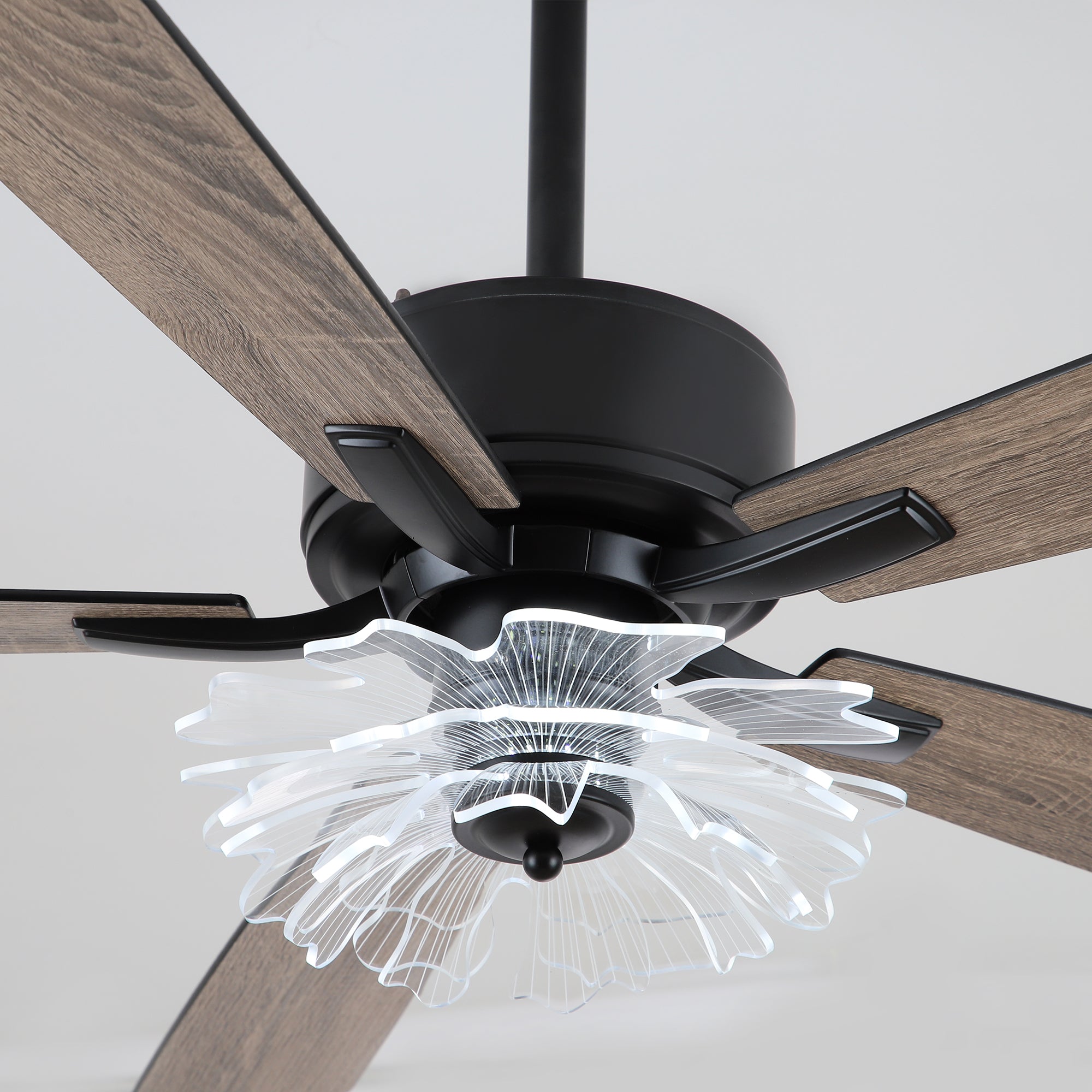 52 Inch Rory Modern Downrod Mount LED Ceiling Fan with Remote Control
