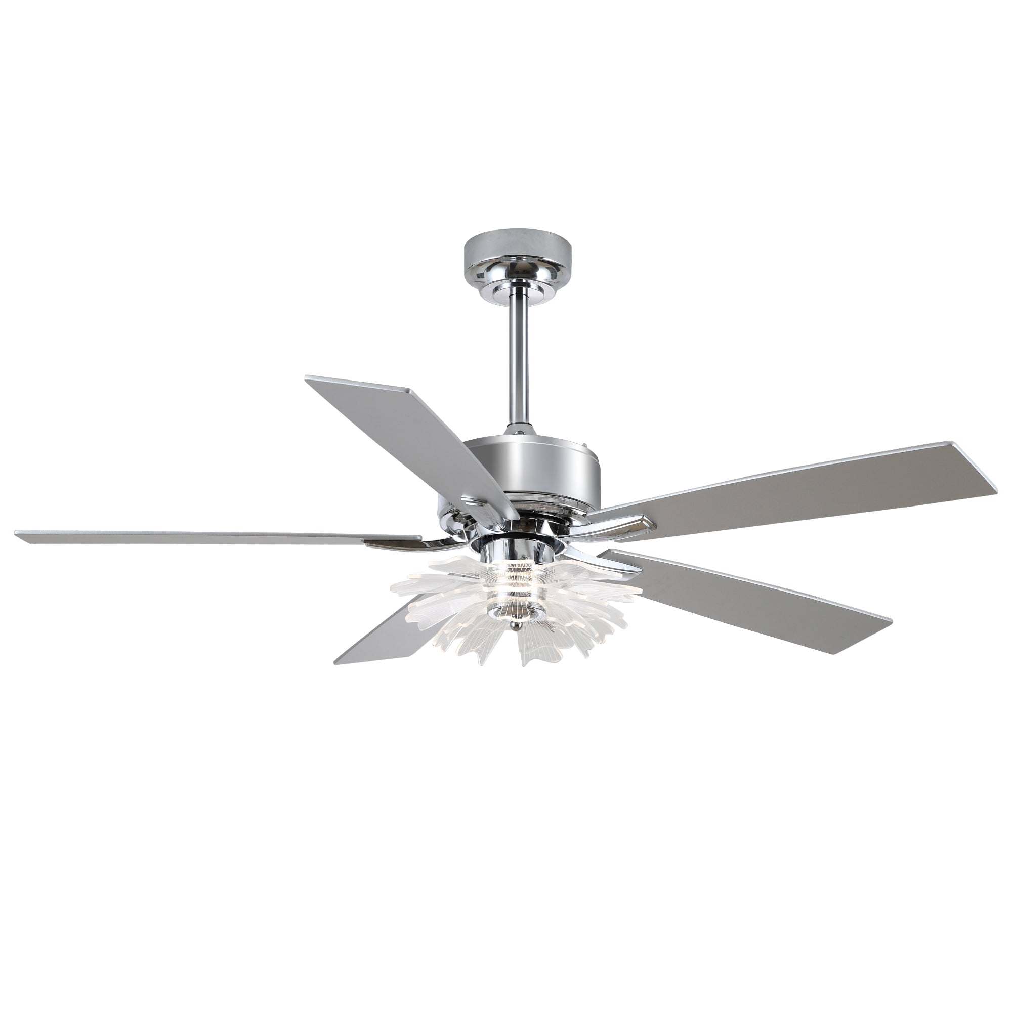 52 Inch Rory Modern Downrod Mount LED Ceiling Fan with Remote Control