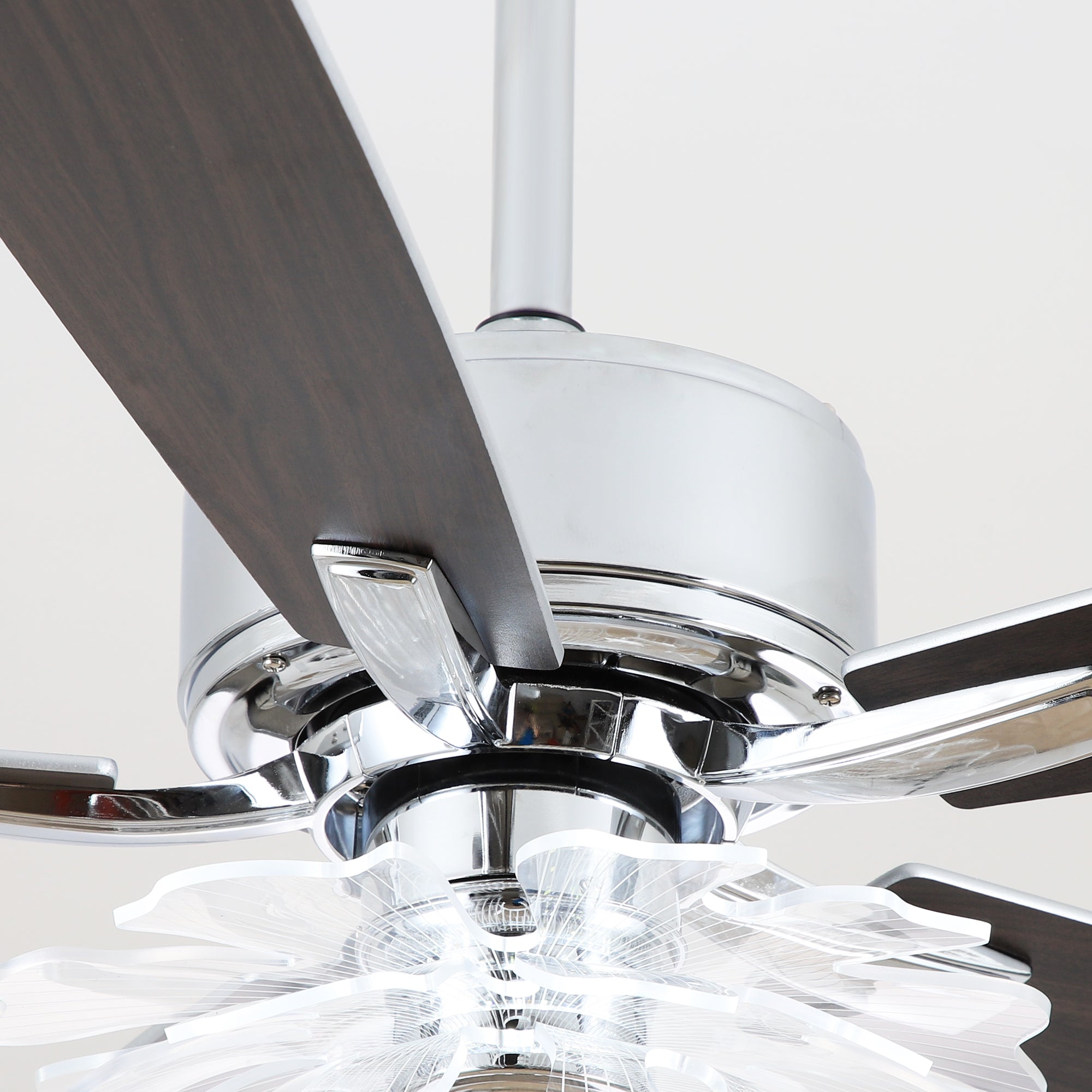 52 Inch Rory Modern Downrod Mount LED Ceiling Fan with Remote Control