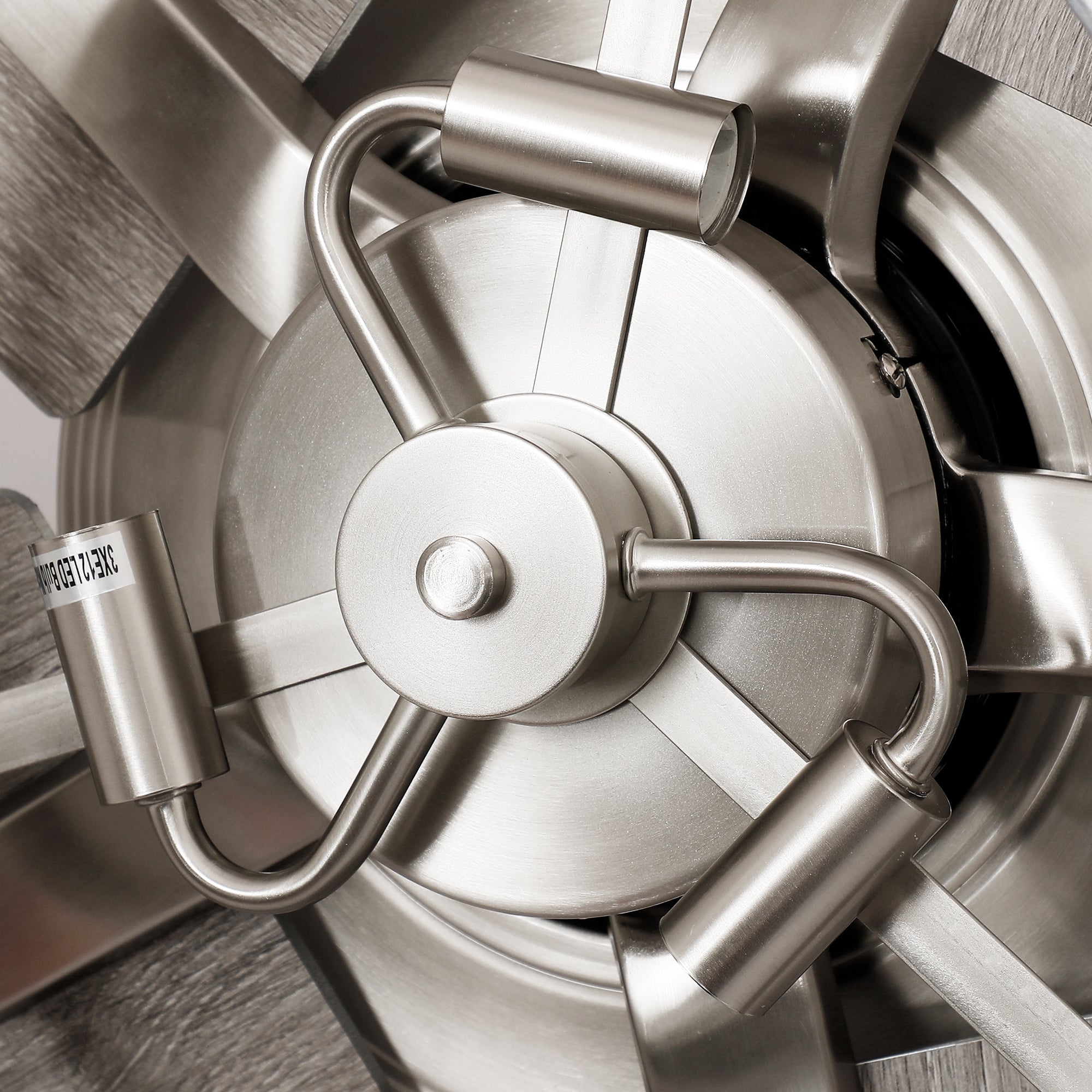 52 Inch Archer Modern Satin Nickel Ceiling Fan with Light & Remote Control