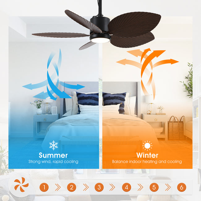 42 Inch Wythe IPX5 Outdoor Hanging Buckle Downrod LED Fan with Remote Control