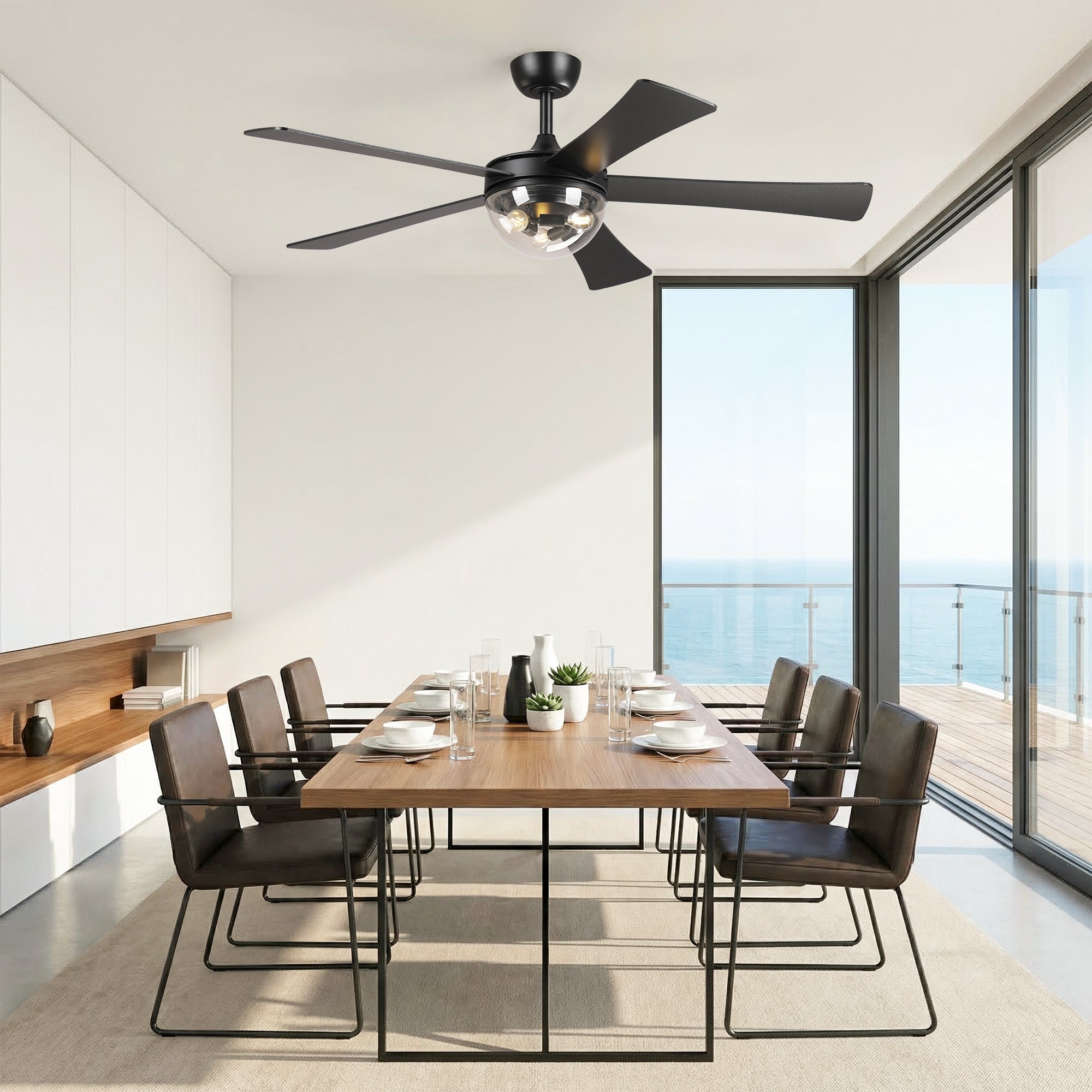 52" Susie Downrod Mount Ceiling Fan with Remote Control