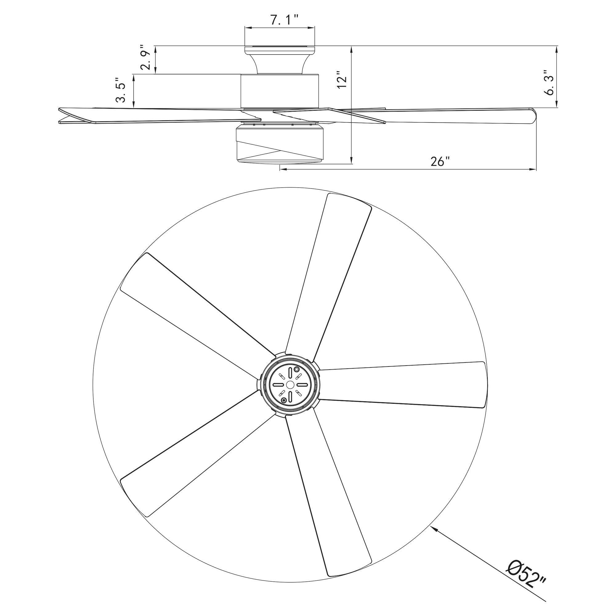 Ventilador inteligente de 52