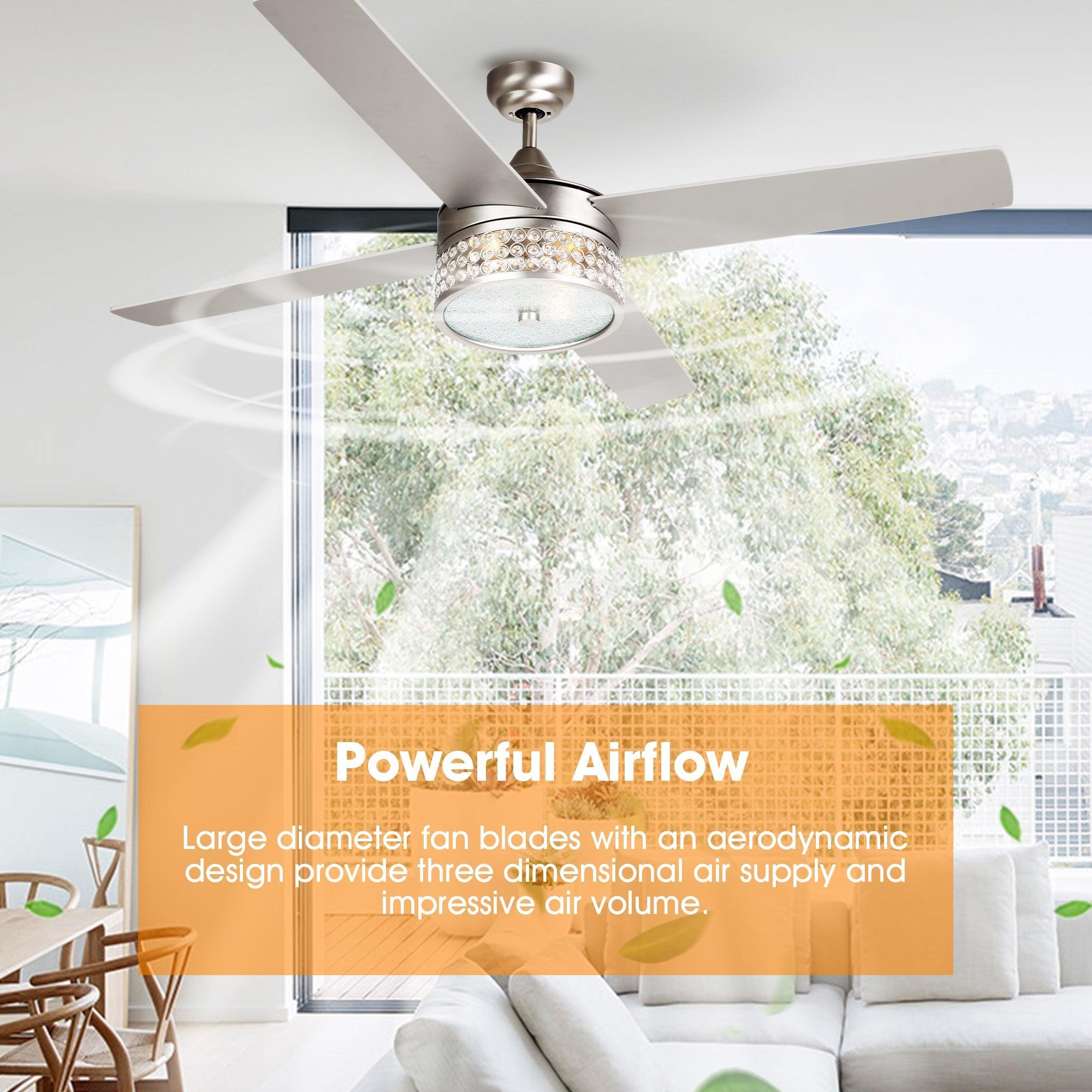 Ventilador de techo reversible Cason moderno de 52