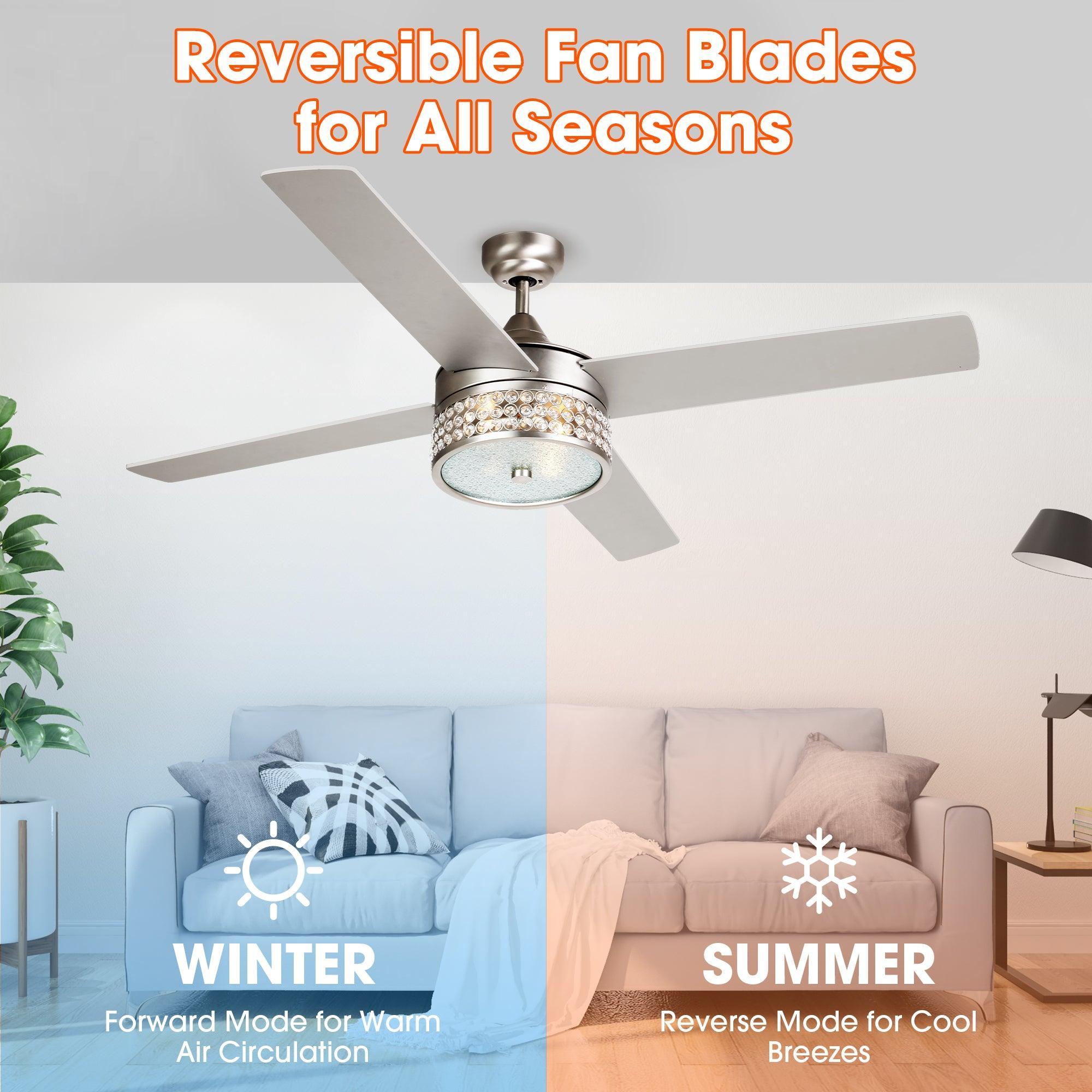 Ventilador de techo reversible Cason moderno de 52