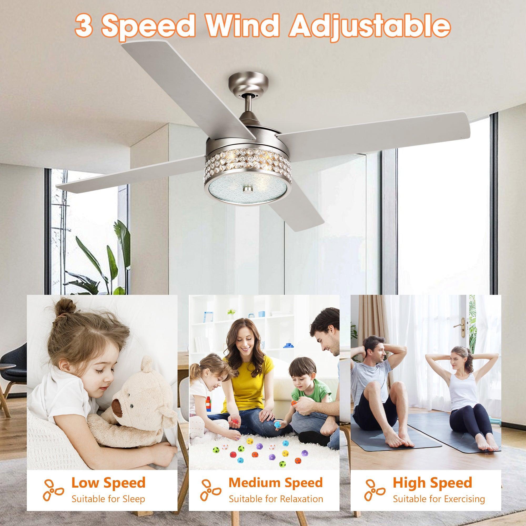 Ventilador de techo reversible Cason moderno de 52