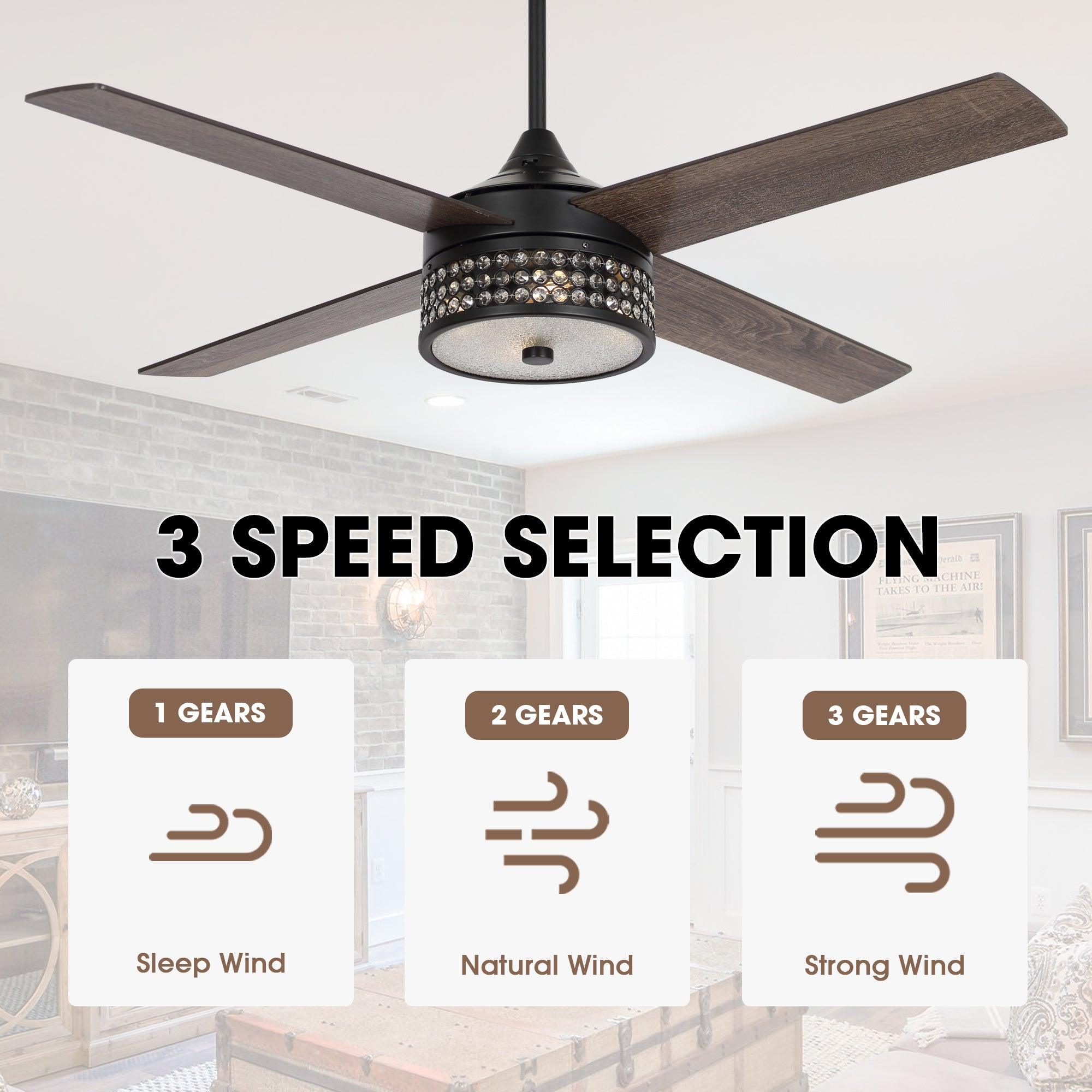 Ventilador de techo reversible Cason moderno de 52