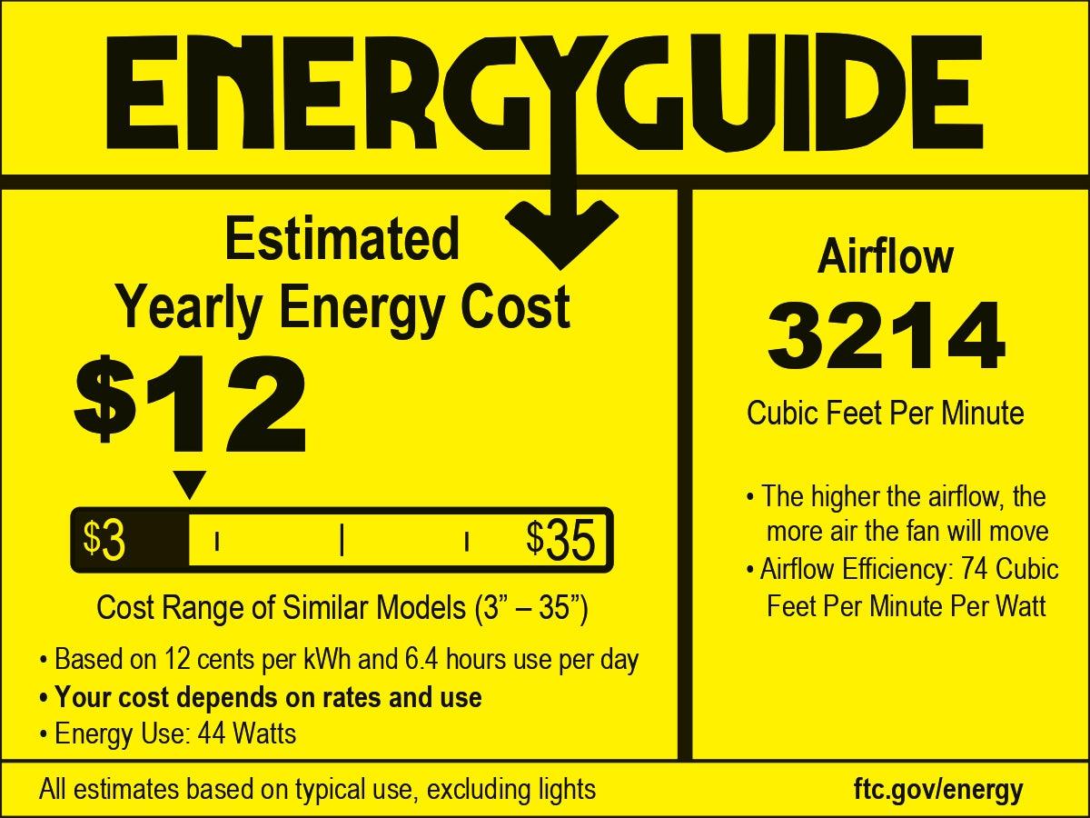 Ventilador de techo de cristal reversible Howell de 52