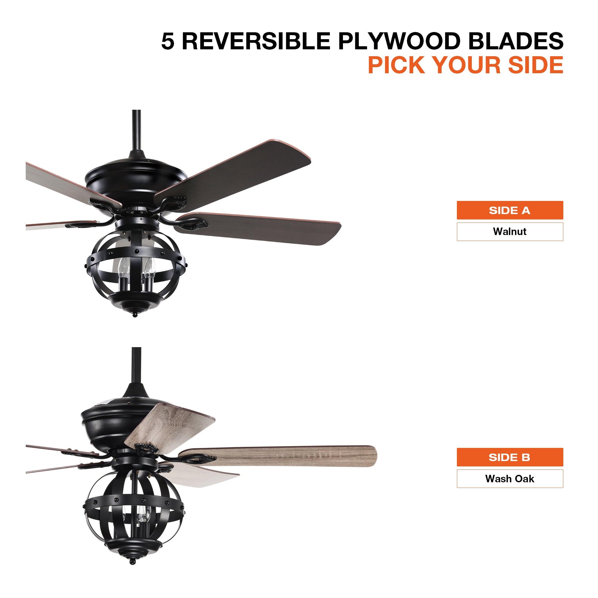 Ventilador de techo reversible de 52