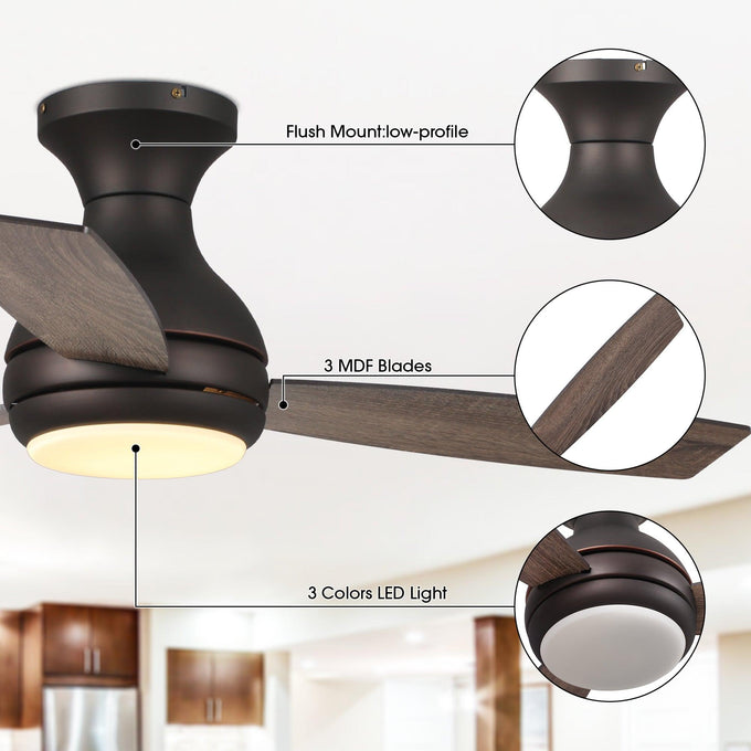 Ventilador de techo reversible Beckette Farmhouse de 48
