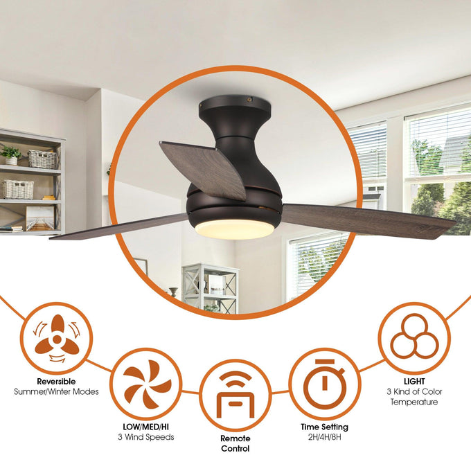 Ventilador de techo reversible Beckette Farmhouse de 48