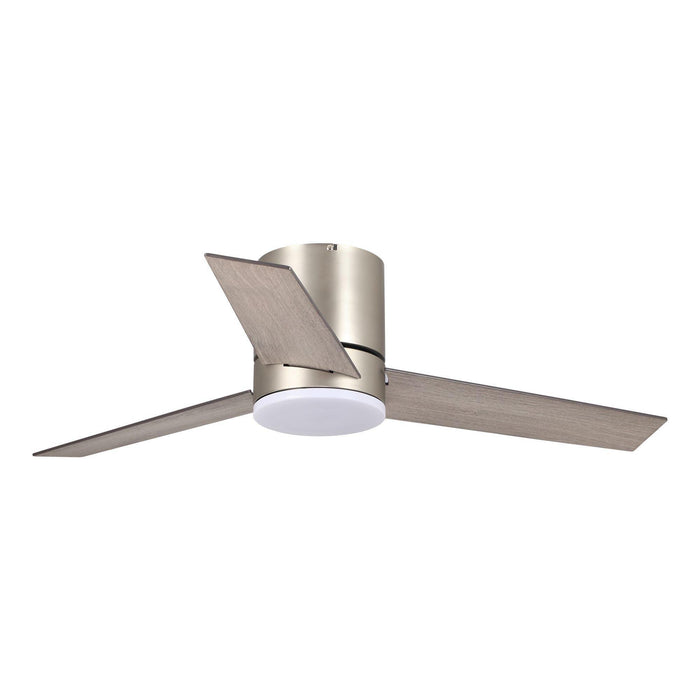 Ventilador de techo reversible moderno de níquel cepillado de 48" con iluminación y control remoto