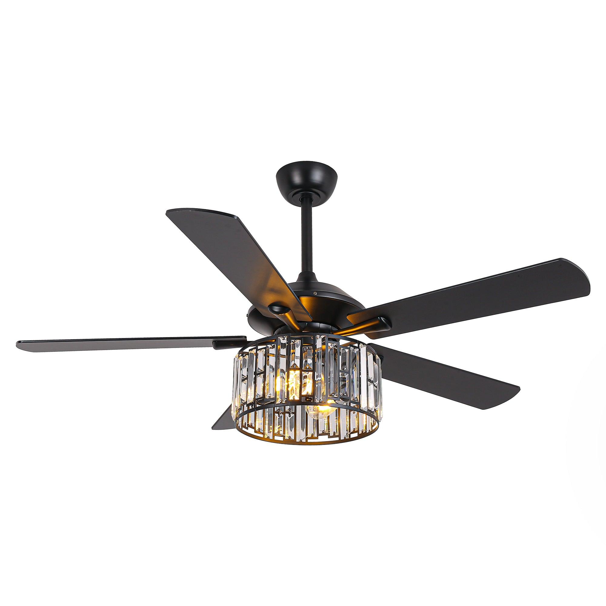 Ventilador de techo de cristal reversible Dicken moderno de 52