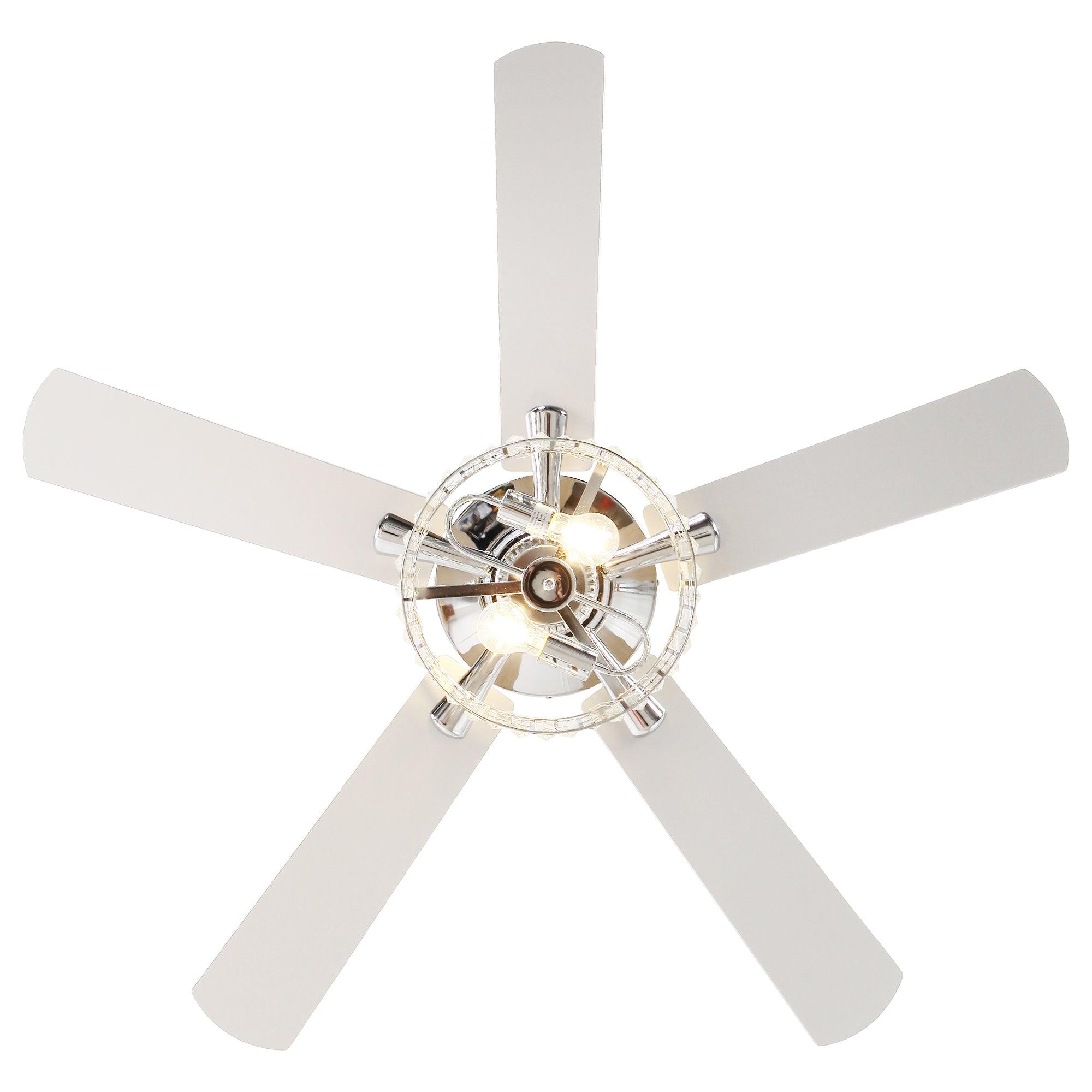 Ventilador de techo de cristal reversible Dicken moderno de 52