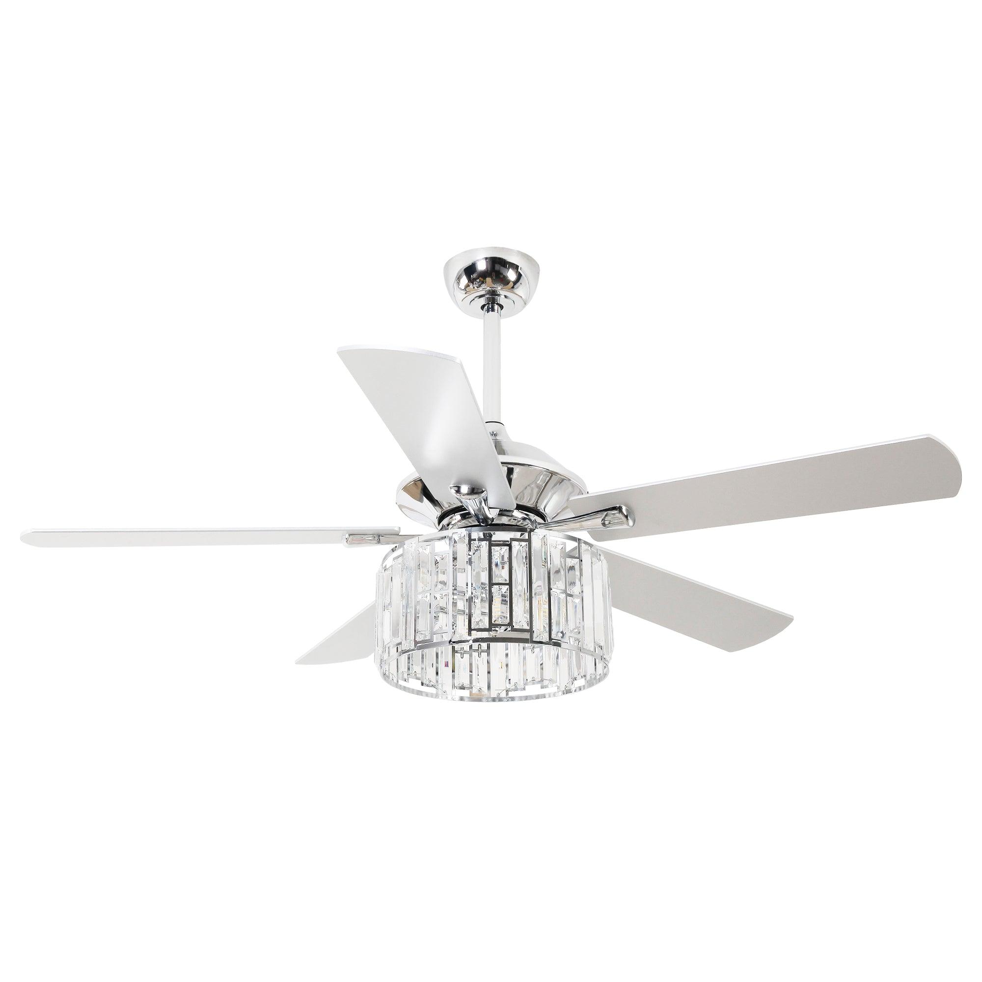 Ventilador de techo de cristal reversible Dicken moderno de 52